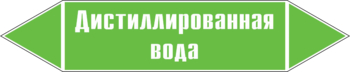 Маркировка трубопровода "дистиллированная вода" ( пленка, 126х26 мм) - Маркировка трубопроводов - Маркировки трубопроводов "ВОДА" - . Магазин Znakstend.ru